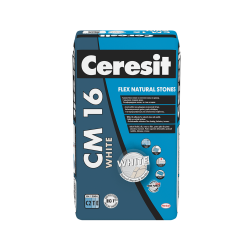 Εύκαμπτη ινοπλισμένη κόλλα πλακιδίων CERESIT CM 16 FLEX (C2TE) λευκή, 25kg Εύκαμπτη ινοπλισμένη κόλλα πλακιδίων CERESIT CM 16 FLEX (C2TE) λευκή, 25kg