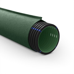 Διάτρητος άκαμπτος σωλήνας KOUVIDIS Geodrain Plus με γεωύφασμα, SN8 Ø 110/91, 6 m