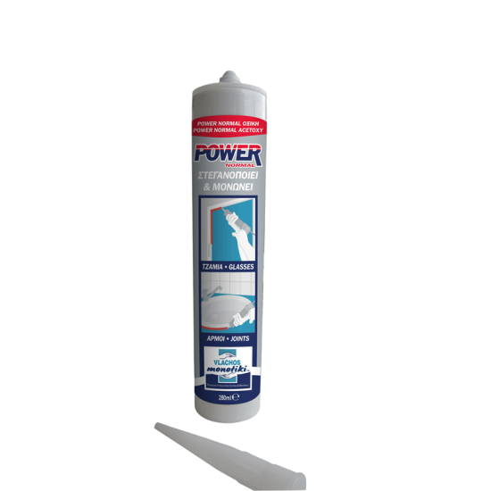 Αντιμυκητιακή σιλικόνη VLACHOS MONOTIKI POWER SILICONE NORMAL 280ml, λευκή